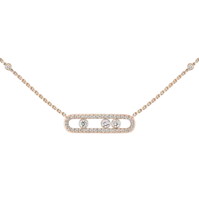 White gold diamond pavé necklace Baby Move White gold diamond pavé necklace Baby Move
