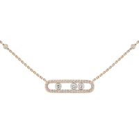 White gold diamond pavé necklace Baby Move White gold diamond pavé necklace Baby Move