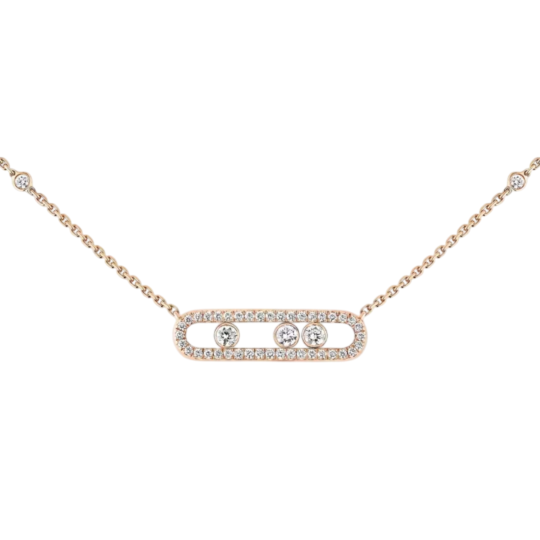 White gold diamond pavé necklace Baby Move White gold diamond pavé necklace Baby Move