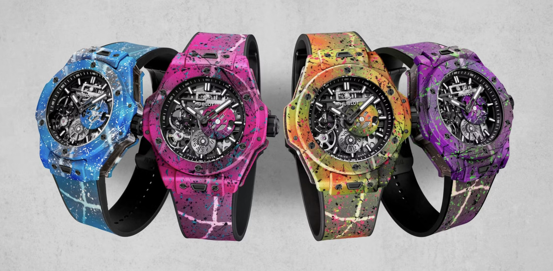 Hublot в корпусах из вручную раскрашенного бетона