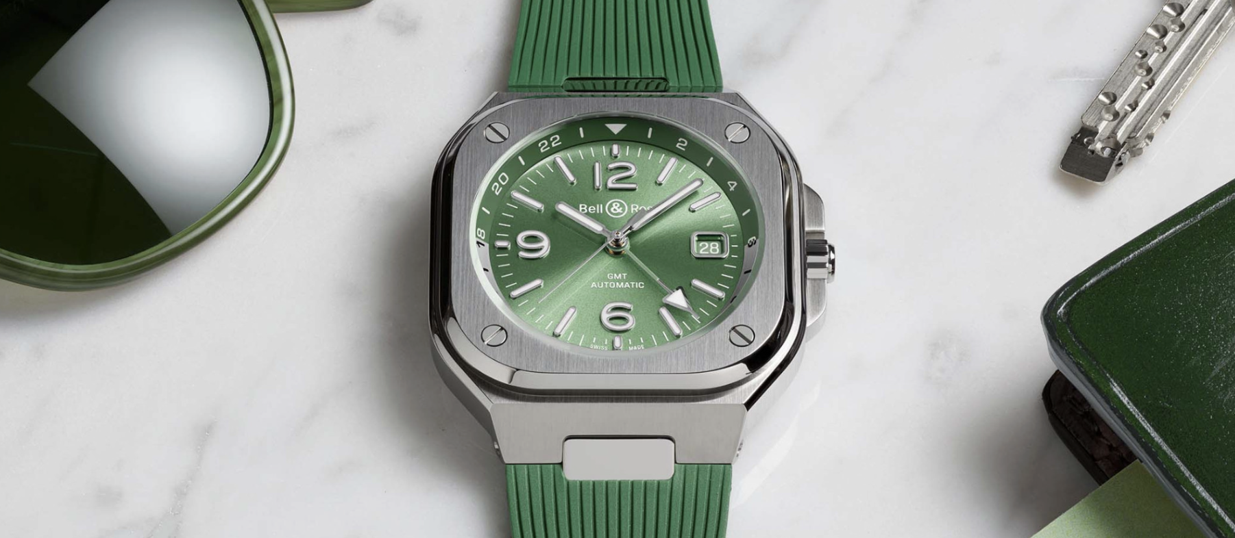 Bell & Ross BR-05 GMT Green Steel