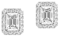 Joy emerald-cut diamond earrings, small Joy emerald-cut diamond earrings, small