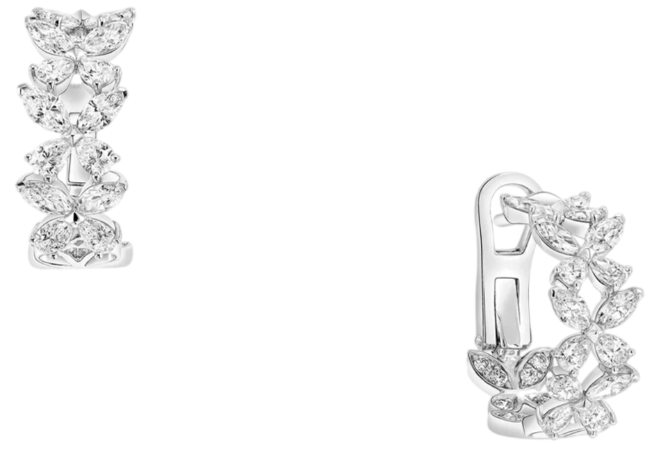 Graff Classic Butterfly Diamond Petite Hoop Earrings