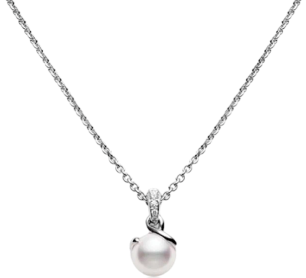Подвеска Mikimoto Twist Pendant White Gold