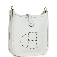 Hermes Evelyne TPM New White Clemence Gold Hardware Hermes Evelyne TPM New White Clemence Gold Hardware
