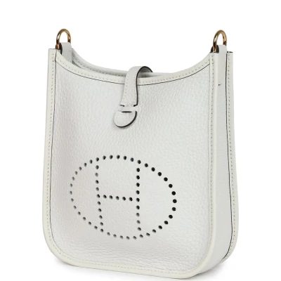 Hermes Evelyne TPM New White Clemence Gold Hardware Hermes Evelyne TPM New White Clemence Gold Hardware