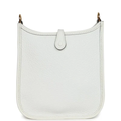 Hermes Evelyne TPM New White Clemence Gold Hardware Hermes Evelyne TPM New White Clemence Gold Hardware