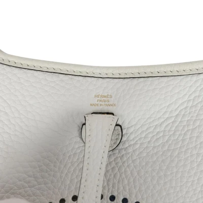 Hermes Evelyne TPM New White Clemence Gold Hardware Hermes Evelyne TPM New White Clemence Gold Hardware