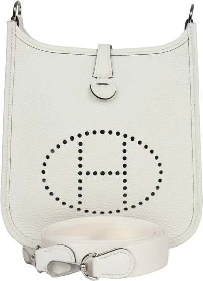 Hermes Evelyne TPM New White Maurice Palladium Hardware Hermes Evelyne TPM New White Maurice Palladium Hardware