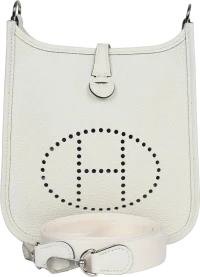 Hermes Evelyne TPM New White Maurice Palladium Hardware Hermes Evelyne TPM New White Maurice Palladium Hardware