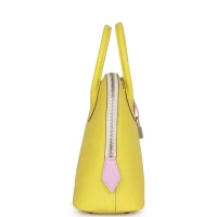 Hermes 1923 Bolide 25 Tricolor Lime, Mauve Sylvestre, and Nata Epsom Palladium Hardware Hermes 1923 Bolide 25 Tricolor Lime, Mauve Sylvestre, and Nata Epsom Palladium Hardware