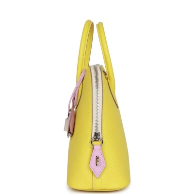 Hermes 1923 Bolide 25 Tricolor Lime, Mauve Sylvestre, and Nata Epsom Palladium Hardware Hermes 1923 Bolide 25 Tricolor Lime, Mauve Sylvestre, and Nata Epsom Palladium Hardware