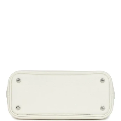 Hermes 1923 Bolide Mini White Evercolor Palladium Hardware