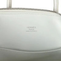 Hermes 1923 Bolide Mini White Evercolor Palladium Hardware