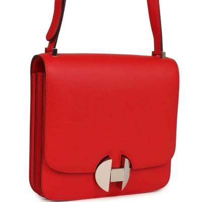 Hermes 2002-20 Rouge De Coeur Evercolor Palladium Hardware Hermes 2002-20 Rouge De Coeur Evercolor Palladium Hardware
