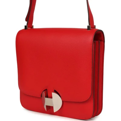 Hermes 2002-20 Rouge De Coeur Evercolor Palladium Hardware Hermes 2002-20 Rouge De Coeur Evercolor Palladium Hardware