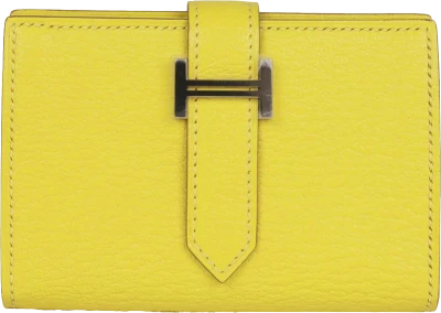 Hermes Bearn Mini Wallet Lime Chevre Mysore Palladium Hardware Hermes Bearn Mini Wallet Lime Chevre Mysore Palladium Hardware