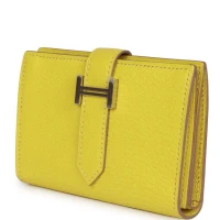 Hermes Bearn Mini Wallet Lime Chevre Mysore Palladium Hardware Hermes Bearn Mini Wallet Lime Chevre Mysore Palladium Hardware