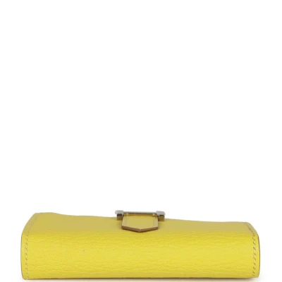 Hermes Bearn Mini Wallet Lime Chevre Mysore Palladium Hardware Hermes Bearn Mini Wallet Lime Chevre Mysore Palladium Hardware