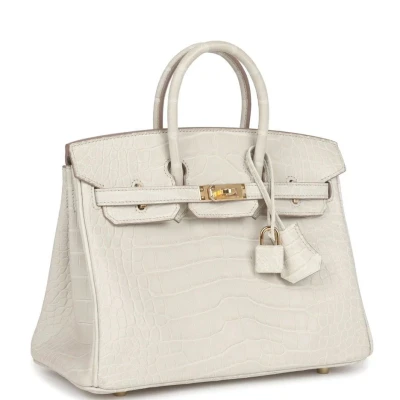Hermes Birkin 25 Beton Matte Alligator Gold Hardware Hermes Birkin 25 Beton Matte Alligator Gold Hardware