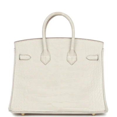 Hermes Birkin 25 Beton Matte Alligator Gold Hardware Hermes Birkin 25 Beton Matte Alligator Gold Hardware