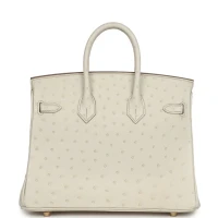 Hermes Birkin 25 Beton Ostrich Gold Hardware Hermes Birkin 25 Beton Ostrich Gold Hardware
