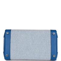 Hermes Birkin 25 Bleu Bill Toile H and Bleu France Swift Palladium Hardware Hermes Birkin 25 Bleu Bill Toile H and Bleu France Swift Palladium Hardware