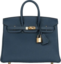Hermes Birkin 25 Bleu De Prusse Togo Gold Hardware Hermes Birkin 25 Bleu De Prusse Togo Gold Hardware
