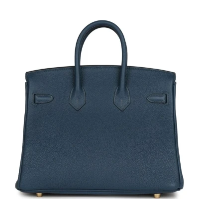 Hermes Birkin 25 Bleu De Prusse Togo Gold Hardware Hermes Birkin 25 Bleu De Prusse Togo Gold Hardware