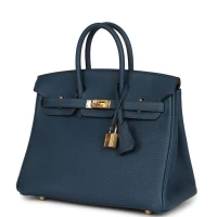 Hermes Birkin 25 Bleu De Prusse Togo Gold Hardware Hermes Birkin 25 Bleu De Prusse Togo Gold Hardware