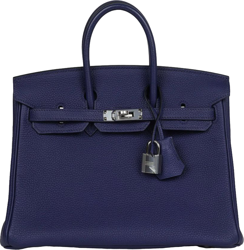 Hermes Birkin 25 Bleu Encre Togo Palladium Hardware