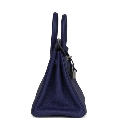 Hermes Birkin 25 Bleu Encre Togo Palladium Hardware