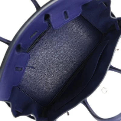 Hermes Birkin 25 Bleu Encre Togo Palladium Hardware