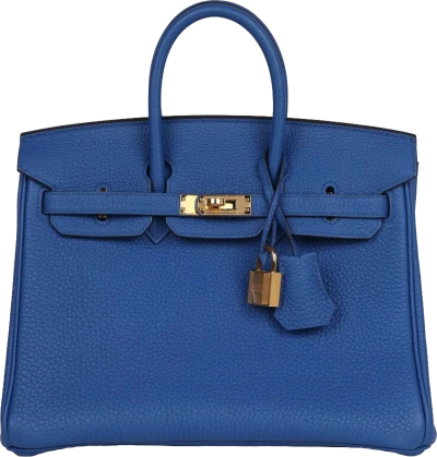 Hermes Birkin 25 Bleu France Togo Gold Hardware Hermes Birkin 25 Bleu France Togo Gold Hardware