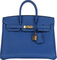 Hermes Birkin 25 Bleu France Togo Gold Hardware Hermes Birkin 25 Bleu France Togo Gold Hardware