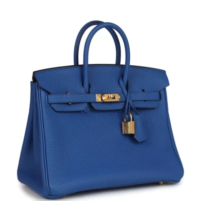 Hermes Birkin 25 Bleu France Togo Gold Hardware Hermes Birkin 25 Bleu France Togo Gold Hardware