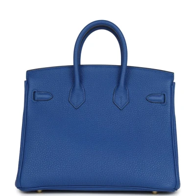 Hermes Birkin 25 Bleu France Togo Gold Hardware Hermes Birkin 25 Bleu France Togo Gold Hardware