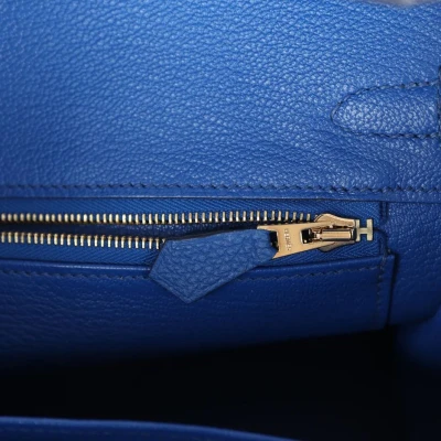 Hermes Birkin 25 Bleu France Togo Gold Hardware Hermes Birkin 25 Bleu France Togo Gold Hardware