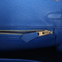 Hermes Birkin 25 Bleu France Togo Gold Hardware Hermes Birkin 25 Bleu France Togo Gold Hardware