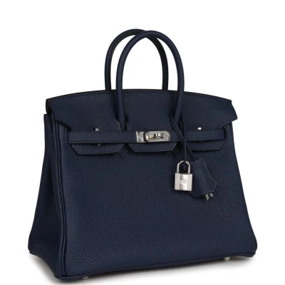 Hermes Birkin 25 Bleu Navy Togo Palladium Hardware Hermes Birkin 25 Bleu Navy Togo Palladium Hardware