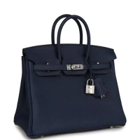 Hermes Birkin 25 Bleu Navy Togo Palladium Hardware Hermes Birkin 25 Bleu Navy Togo Palladium Hardware