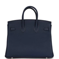 Hermes Birkin 25 Bleu Navy Togo Palladium Hardware Hermes Birkin 25 Bleu Navy Togo Palladium Hardware