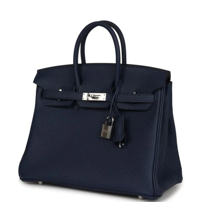 Hermes Birkin 25 Bleu Navy Togo Palladium Hardware Hermes Birkin 25 Bleu Navy Togo Palladium Hardware