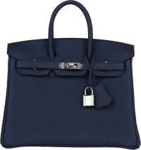 Hermes Birkin 25 Bleu Navy Togo Palladium Hardware Hermes Birkin 25 Bleu Navy Togo Palladium Hardware