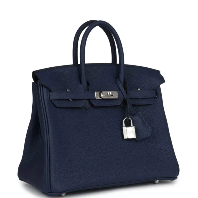 Hermes Birkin 25 Bleu Navy Togo Palladium Hardware Hermes Birkin 25 Bleu Navy Togo Palladium Hardware