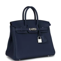 Hermes Birkin 25 Bleu Navy Togo Palladium Hardware Hermes Birkin 25 Bleu Navy Togo Palladium Hardware