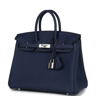 Hermes Birkin 25 Bleu Navy Togo Palladium Hardware Hermes Birkin 25 Bleu Navy Togo Palladium Hardware