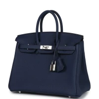 Hermes Birkin 25 Bleu Navy Togo Palladium Hardware Hermes Birkin 25 Bleu Navy Togo Palladium Hardware