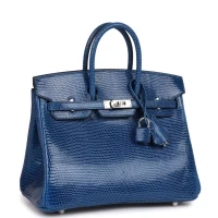 Hermes Birkin 25 Bleu Saphir Lizard Palladium Hardware Hermes Birkin 25 Bleu Saphir Lizard Palladium Hardware