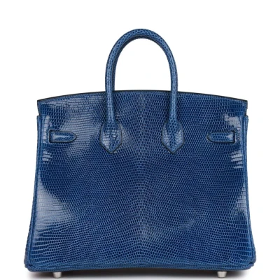 Hermes Birkin 25 Bleu Saphir Lizard Palladium Hardware Hermes Birkin 25 Bleu Saphir Lizard Palladium Hardware